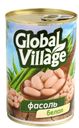 Фасоль Global Village, белая в собственном соку, 425 мл