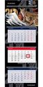 Календарь настенный трехблочный Hatber В мире животных с бегунком 4 гребня, 32×84 см
