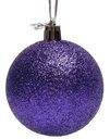 Ёлочное украшение HP8001-5960S40 Шар с блестками цвет: фиолетовый, 8 см