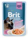 Корм Brit Premium для кошек, лосось в соусе, 85 г