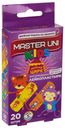 Бактерицидные лейкопластыри, MASTER UNI KIDS, 20 шт., в ассортименте