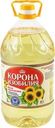 Масло подсолнечное КОРОНА ИЗОБИЛИЯ рафинированное дезодорированное Премиум, 3л