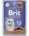 Корм для взрослых кошек влажный Brit Premium Ассорти птиц в желе, 85 г