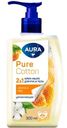 Крем-мыло Aura Pure Cotton Хлопок и мед для рук и тела 2в1, 300мл