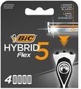 Кассеты BIC Flex 5 Hybrid для бритвенного станка с пятью подвижными лезвиями 4 шт