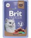 Влажный корм для кошек Brit Premium ассорти птиц в желе, 85г