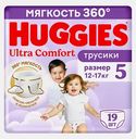 Трусики-подгузники №5 12-17кг Huggies Ультра комфорт 19шт