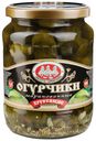Огурчики Скатерть-Самобранка маринованные хрустящие 680 г