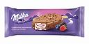 Мороженое сливочное Milka с наполнителем Лесные ягоды, покрытое молочным шоколадом с ягодами черники, 64 г