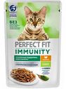 Корм для иммунитета кошек в желе Perfect Fit Immunity Индейка, спирулина, 75 г