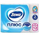 Туалетная бумага Zewa Плюс белая 2 слоя, 12 рулонов