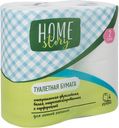 Бумага туалетная Home Story с перфорацией 2 слоя, 4шт