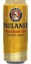 Пиво Paulaner Munchner Hell светлое фильтрованное 4,9 % алк., Германия, 0,5л