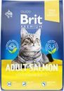 Корм сухой для взрослых кошек BRIT Premium Cat Adult Salmon с лососем, 2кг