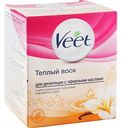 Теплый воск для депиляции Veet с эфирными маслами с многоразовыми полосками, 250 мл