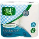 Бумага туалетная белая с тиснением трехслойная Home Story, 4шт