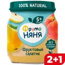 ФРУТОНЯНЯ Пюре Фруктовый салатик 100г ст/бан(Прогресс):12