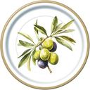 Тарелки одноразовые Bulgaree Green Оливки ламинированный картон23см × 10шт.