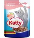 Корм влажный Katty с лососем и форелью в соусе для кошек 85г