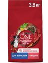Сухой корм Purina One для собак средних и крупных пород с говядиной и рисом, 3.8кг