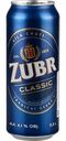 Пиво Zubr Classic светлое фильтрованное 4,1 % алк., Чехия, 0,5 л