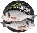 Дорада охлаждённая очищенная, потрошёная с головой (1 штука ~ 270 г), 1 кг