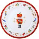 Тарелка десертная фарфоровая Щелкунчик, цвет: белый/красный, 19см