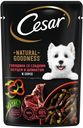 Влажный корм Cesar Natural Goodness с говядиной паприкой и шпинатом в соусе для взрослых собак 80 г
