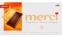 Шоколад горький Merci с соком апельсина и кусочками миндаля, 100 г