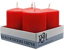 Свечи РСМ Цилиндр красные, 6см×4шт.