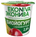 Биойогурт EkoNiva яблоко груша 2,8%, 125 г