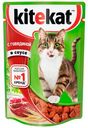 Влажный корм для кошек Kitekat Говядина в соусе, 85 г