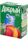 Сок "Добрый" из яблок и персиков, 0,2 л