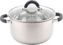 Кастрюля HOMECLUB Comfort, с силиконовыми ручками, нержавеющая сталь, индукция, 4.5л Арт. GS-6