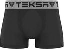 Трусы-боксеры мужские Teksa MBX 005 бесшовные цвет: чёрный/серая резинка, 3XLр-р