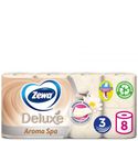 Туалетная бумага Zewa Deluxe АромаСпа 3 слоя, 8 рулонов