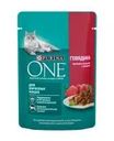 Корм для взрослых кошек, Purina One, говядина/морковь, 75 г