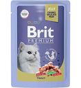Влажный корм для взрослых кошек Brit Premium Форель в желе, 85 г