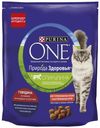 Сухой корм Purina One Природа здоровья с говядиной для стерилизованных кошек и кастрированных котов 680 г