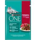 Корм Purina ONE для взрослых кошек с говядиной и морковью 75г