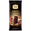 Шоколад ALPEN GOLD Дарк темный изюм-миндаль, 80г