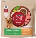 PURINA ONE Актив сух.корм д/соб мини кур/рис1,5кг(Нестле):6
