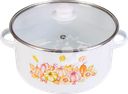Кастрюля HOMECLUB Enamel, деколь, в ассортименте, 4.8л