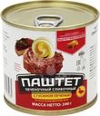 Паштет Бурятмясопром печеночный сливочный с гусиной печенью 240г