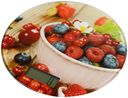 Весы кухонные DOMEO электронные до 5 кг 20х20 см с ягодами
