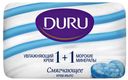 Мыло туалетное DURU®, 1+1 Морские минералы, Увлажняющий крем, 90г