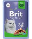 Влажный корм для взрослых кошек Brit Premium Цыпленок в желе, 85 г