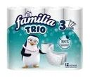 Туалетная бумага, Familia Trio, 3 слоя, 12 рулонов