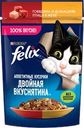 Корм влажный для взрослых кошек FELIX Двойная вкуснятина Говядина и домашняя птица в желе, 75г