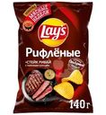 Чипсы Lay's Стейк рибай с перечным соусом из натурального картофеля рифленые 140г